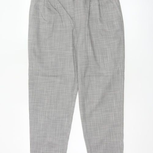 Topshop Women Grey Size 10 Pleated Tapered Dress Trousers Pockets