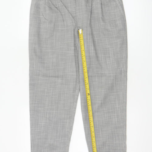 Topshop Women Grey Size 10 Pleated Tapered Dress Trousers Pockets