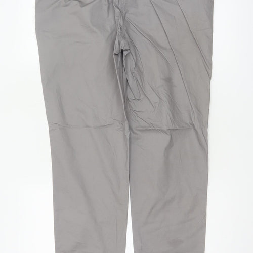 Next Women’s Grey Size 12R Chino Straight Leg Cotton Trousers