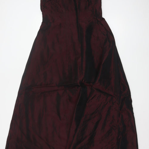 BHS Women Red Size 12 A-Line Long Strappy Formal Evening Dress