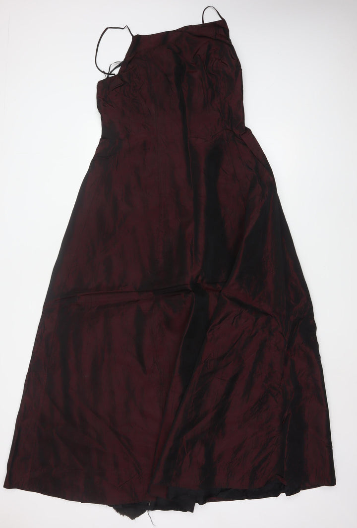 BHS Women Red Size 12 A-Line Long Strappy Formal Evening Dress