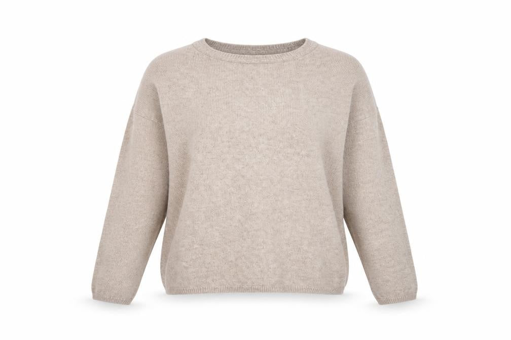 The White Company Women’s Beige Size 8 Button Back Knit Pullover