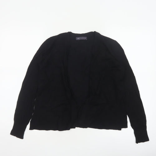 Marks and Spencer Women’s Black Size 8 Open V-Neck Cardigan