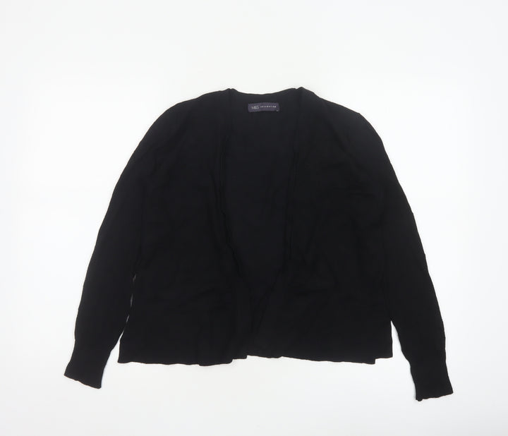 Marks and Spencer Women’s Black Size 8 Open V-Neck Cardigan