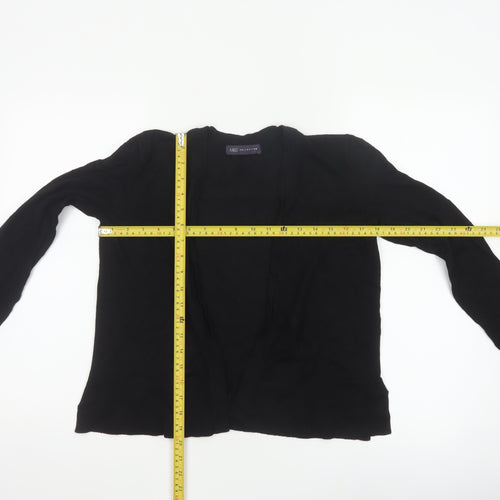 Marks and Spencer Women’s Black Size 8 Open V-Neck Cardigan