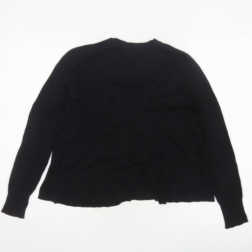 Marks and Spencer Women’s Black Size 8 Open V-Neck Cardigan