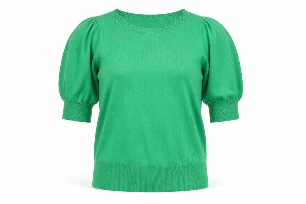 Front view of Red Button Women Green S Puff Sleeve Knit jumper