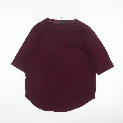 Marks and Spencer Women Red UK 8 Basic Jersey 3/4 Sleeve T-Shirt