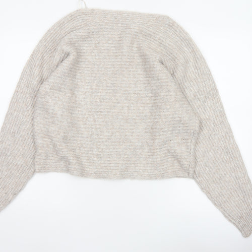 Tu Women’s Beige Size 10 Knit Round Neck Raglan Sleeve Jumper