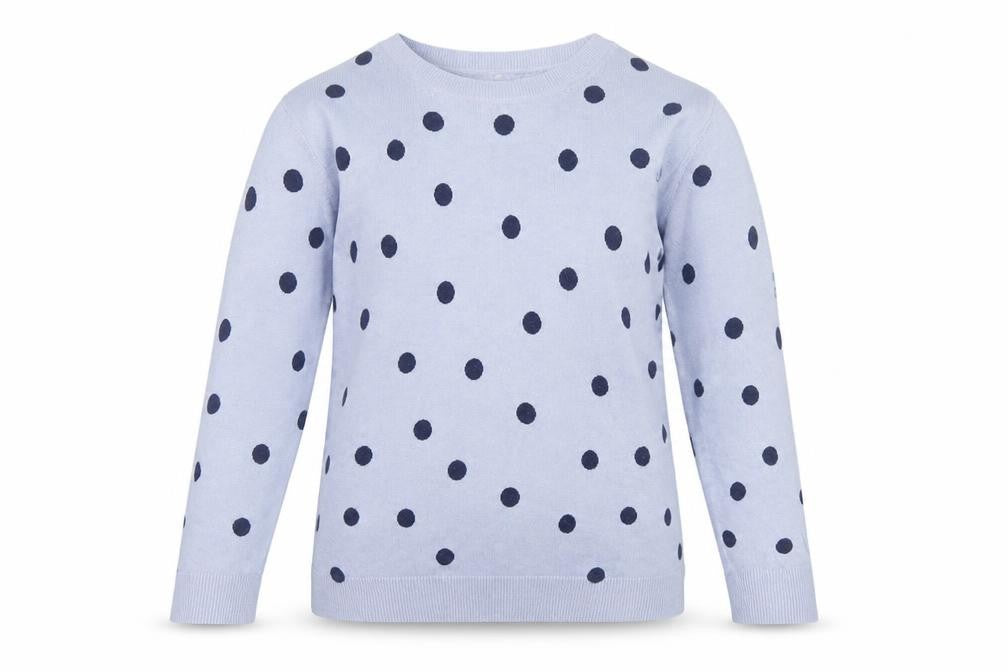 Marks & Spencer Women’s Blue Polka Dot Crew Neck Jumper Size 12