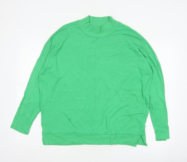 Next Women Green High Neck Viscose Knit Jumper Size M UK 12
