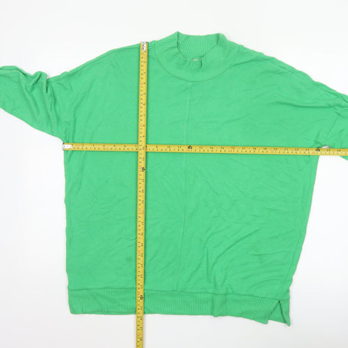 Next Women Green High Neck Viscose Knit Jumper Size M UK 12