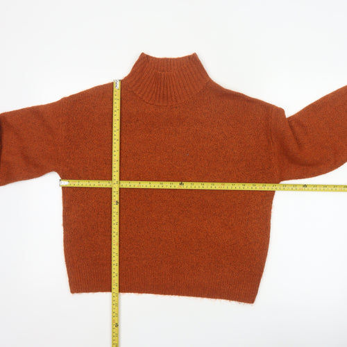 George Women’s Rust Orange M Roll Neck Knit Pullover Jumper
