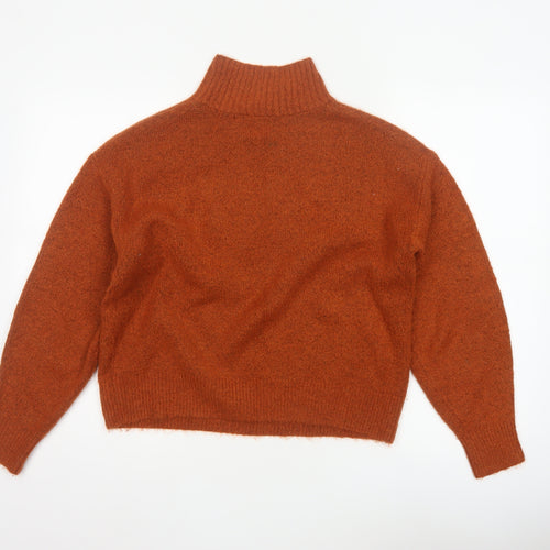 George Women’s Rust Orange M Roll Neck Knit Pullover Jumper