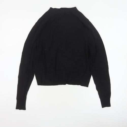Marks & Spencer Women’s Black Size 12 Button Crew Neck Cardigan
