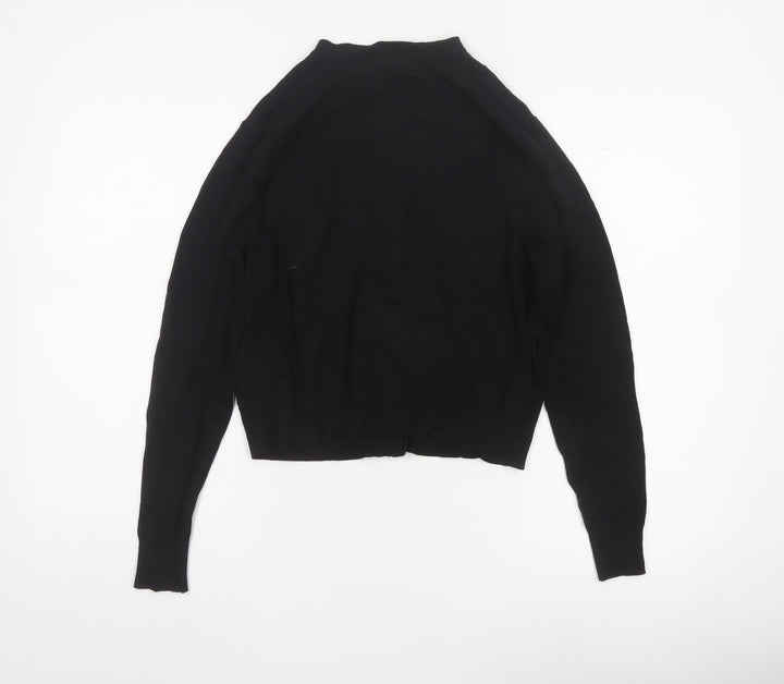 Marks & Spencer Women’s Black Size 12 Button Crew Neck Cardigan