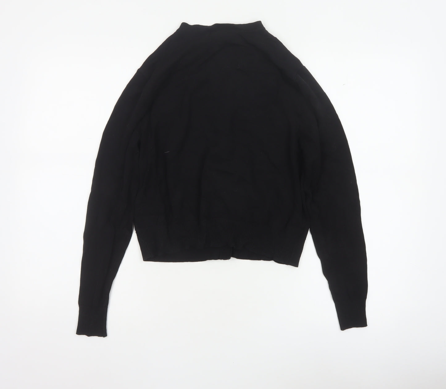Marks & Spencer Women’s Black Size 12 Button Crew Neck Cardigan