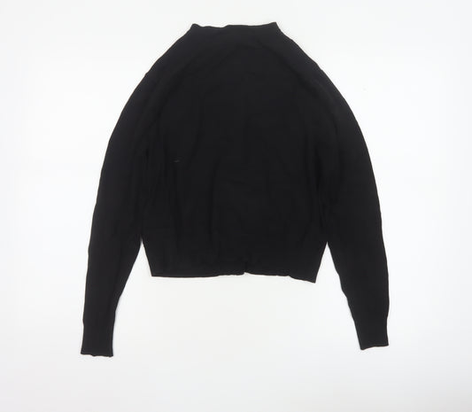Marks & Spencer Women’s Black Size 12 Button Crew Neck Cardigan