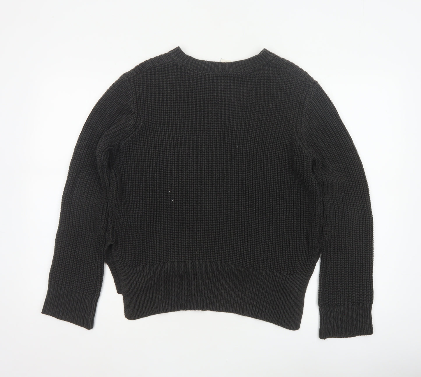 H&M Women’s Black S Cable Knit Crew Neck Raglan Sleeve Jumper