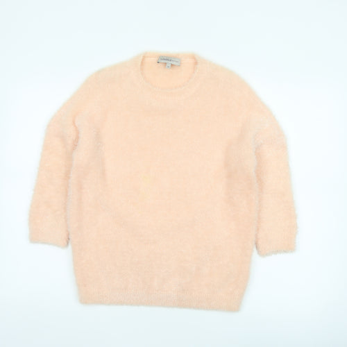 M&S Limited Edition Women’s Pink Glitter Fluffy Knit Jumper UK 10