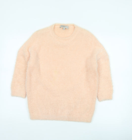 M&S Limited Edition Women’s Pink Glitter Fluffy Knit Jumper UK 10