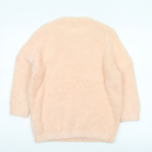 M&S Limited Edition Women’s Pink Glitter Fluffy Knit Jumper UK 10