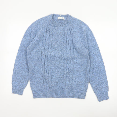Damart Women’s Blue Cable Knit Round Neck Jumper UK 14