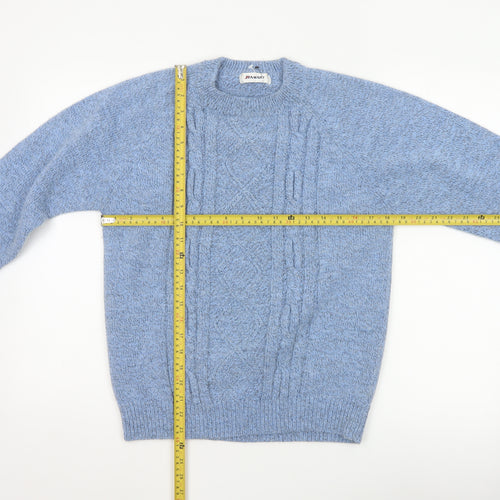 Damart Women’s Blue Cable Knit Round Neck Jumper UK 14