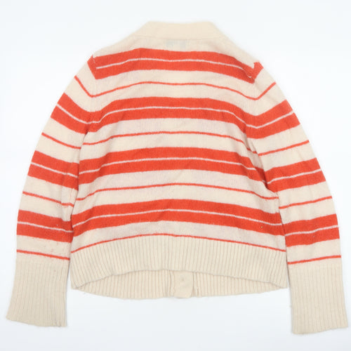 Autograph Women’s Multicoloured UK 10 Striped V-Neck Mohair Blend Cardigan