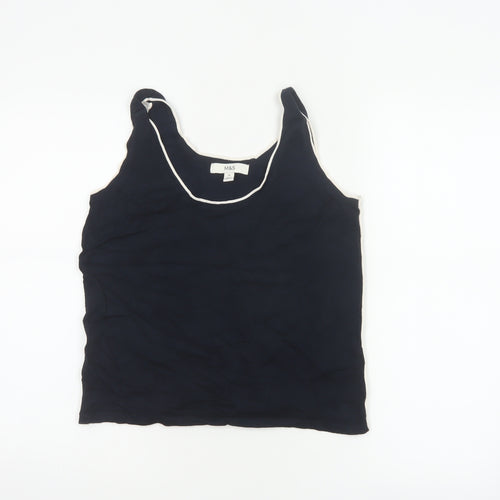 Marks and Spencer Women Black M Tank Top Contrast Trim Stretch