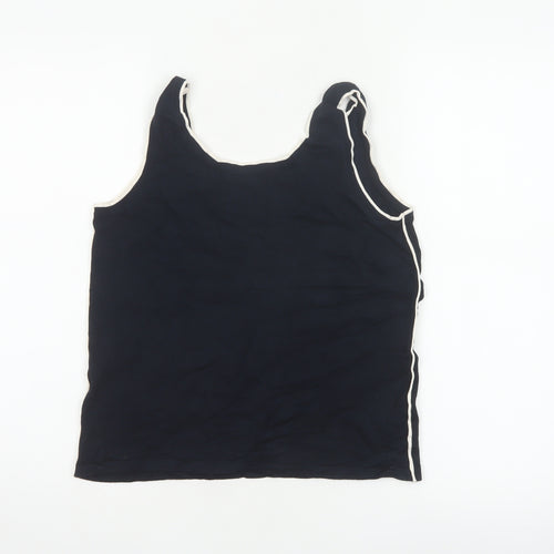 Marks and Spencer Women Black M Tank Top Contrast Trim Stretch