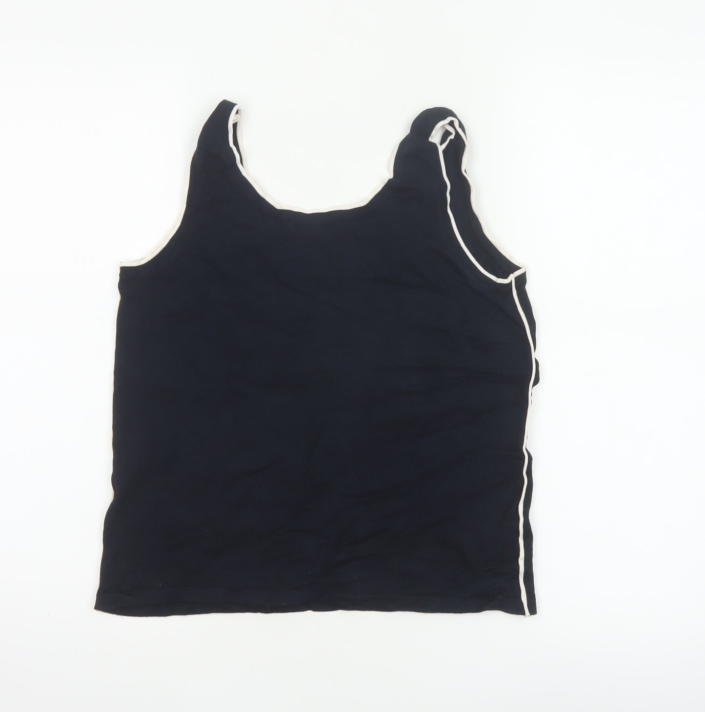 Marks and Spencer Women Black M Tank Top Contrast Trim Stretch