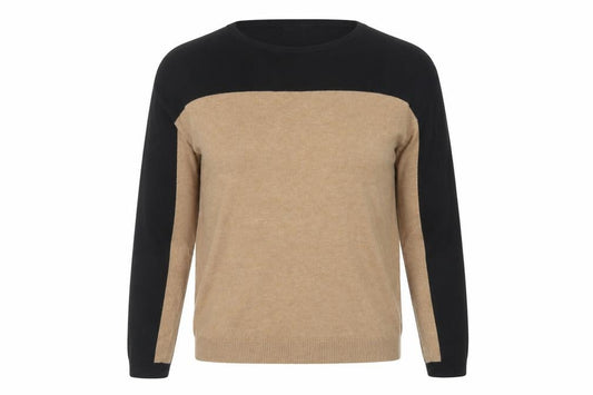 Dorothy Perkins Women’s Small Black Beige Colour Block Knit Jumper