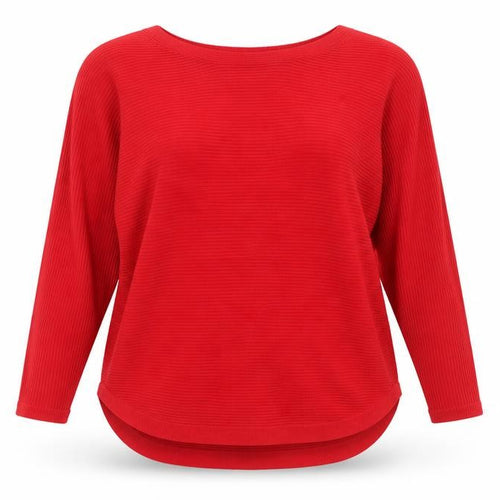 The Collection Debenhams Women Red Size 18 Rib Knit Boat Neck Jumper