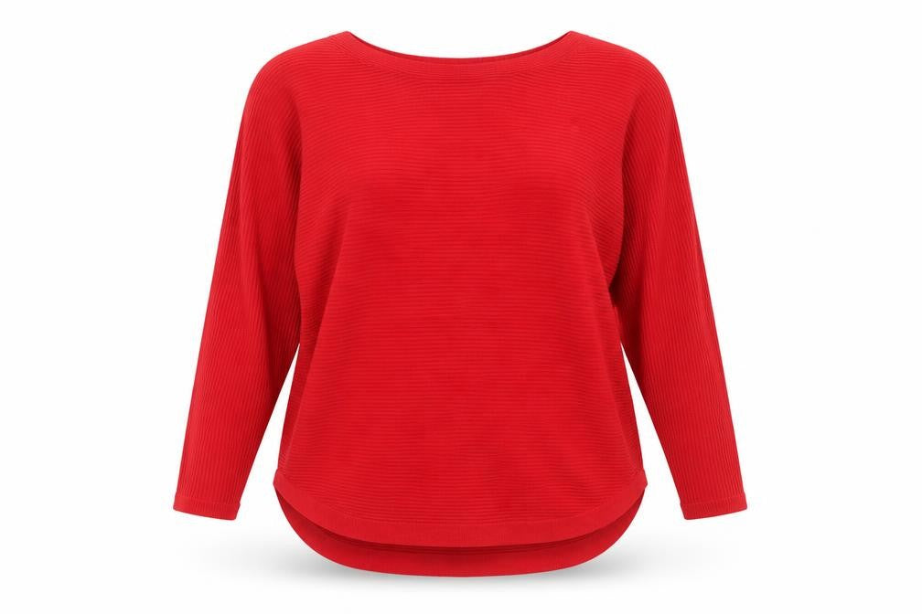 The Collection Debenhams Women Red Size 18 Rib Knit Boat Neck Jumper