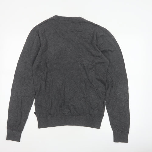 Musto Men’s Grey Small V-Neck Cotton Merino Knit Pullover Jumper