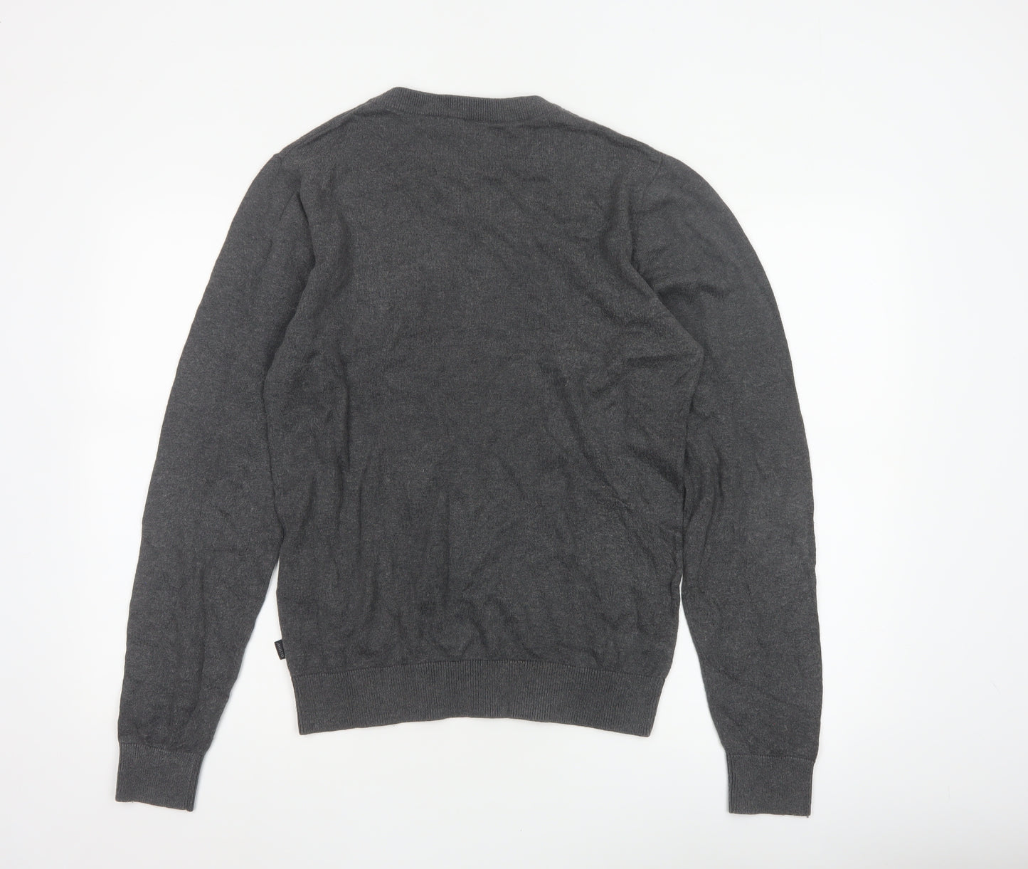 Musto Men’s Grey Small V-Neck Cotton Merino Knit Pullover Jumper
