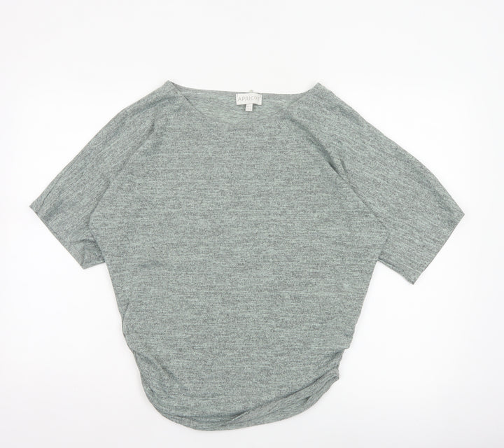 Apricot Women's Grey UK 12 Relaxed Dolman Sleeve Jersey T-Shirt