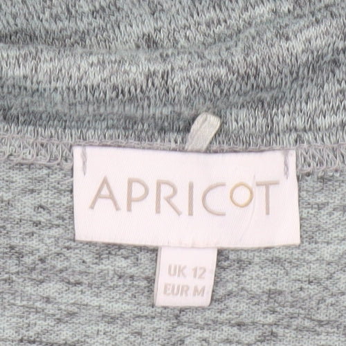 Apricot Women's Grey UK 12 Relaxed Dolman Sleeve Jersey T-Shirt
