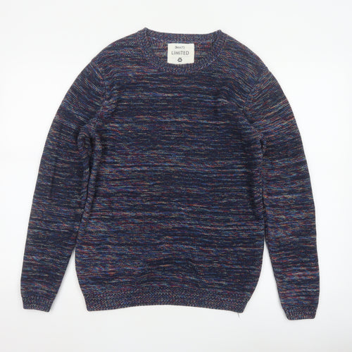 DNM73 Limited Men's Multicoloured Cotton Knit Crew Neck Pullover Jumper S