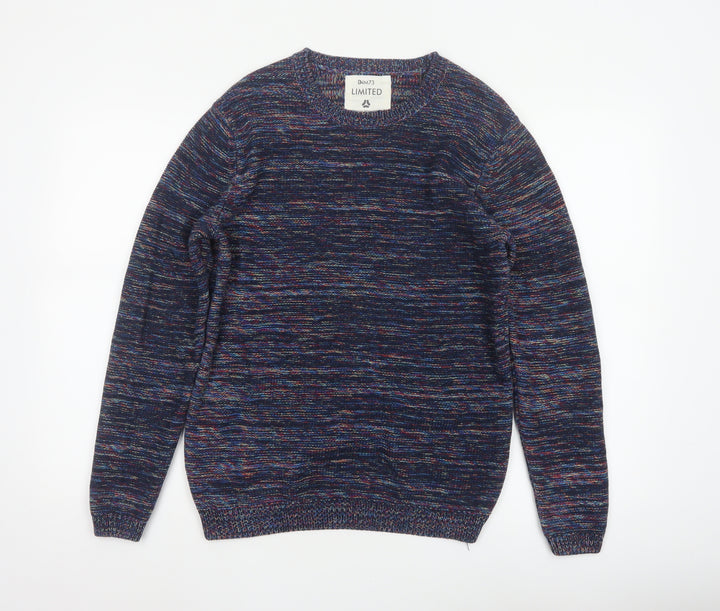 DNM73 Limited Men's Multicoloured Cotton Knit Crew Neck Pullover Jumper S