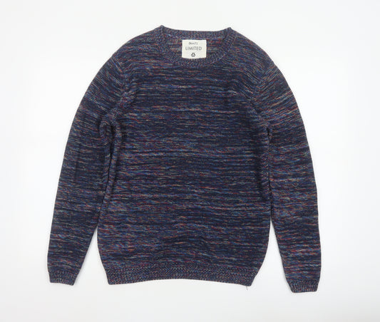 DNM73 Limited Men's Multicoloured Cotton Knit Crew Neck Pullover Jumper S