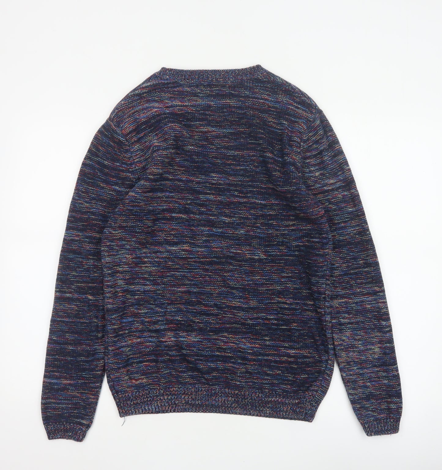 DNM73 Limited Men's Multicoloured Cotton Knit Crew Neck Pullover Jumper S