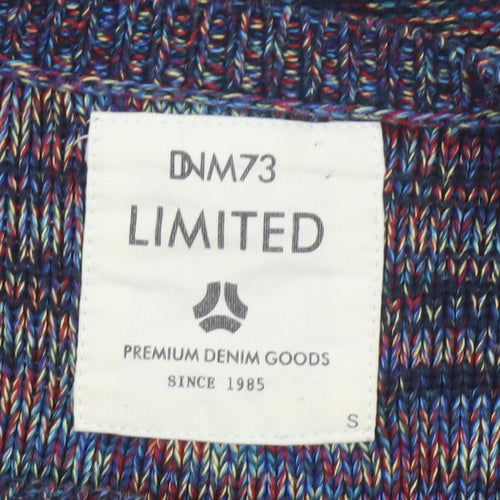 DNM73 Limited Men's Multicoloured Cotton Knit Crew Neck Pullover Jumper S
