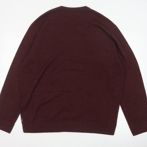 Marks & Spencer Men's Brown 2XL Polar Bear Fair Isle Knit Pullover Jumper