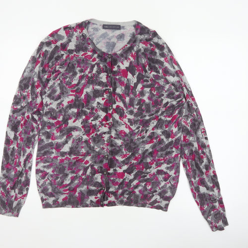Marks & Spencer Women’s Pink Mix Size 18 Floral Button Cardigan