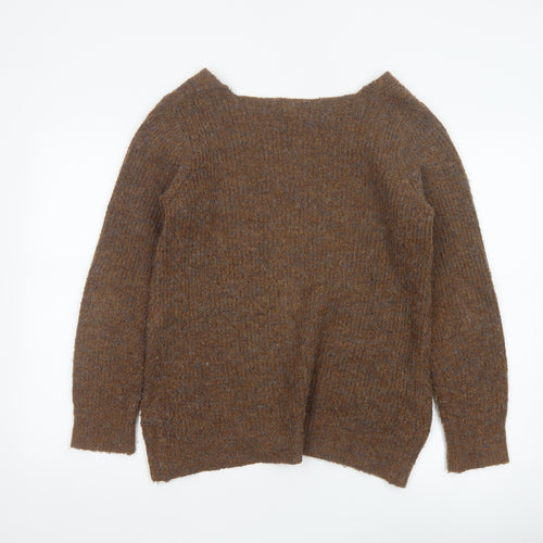 Joe Browns Women’s Brown Wool Blend V-Neck Jumper UK 12