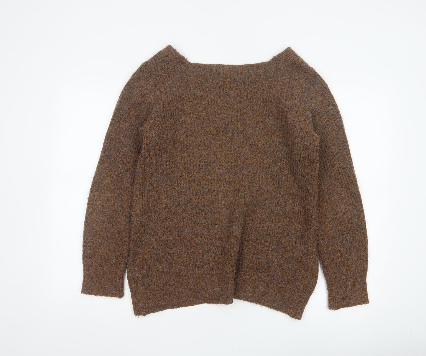 Joe Browns Women’s Brown Wool Blend V-Neck Jumper UK 12