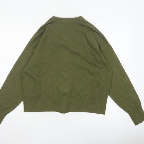 Tu Women’s Green Size 16 V-Neck Button Balloon Sleeve Cardigan