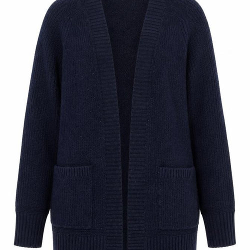 FatFace Women’s Blue UK 8 Cable Knit Open Pocket Cardigan